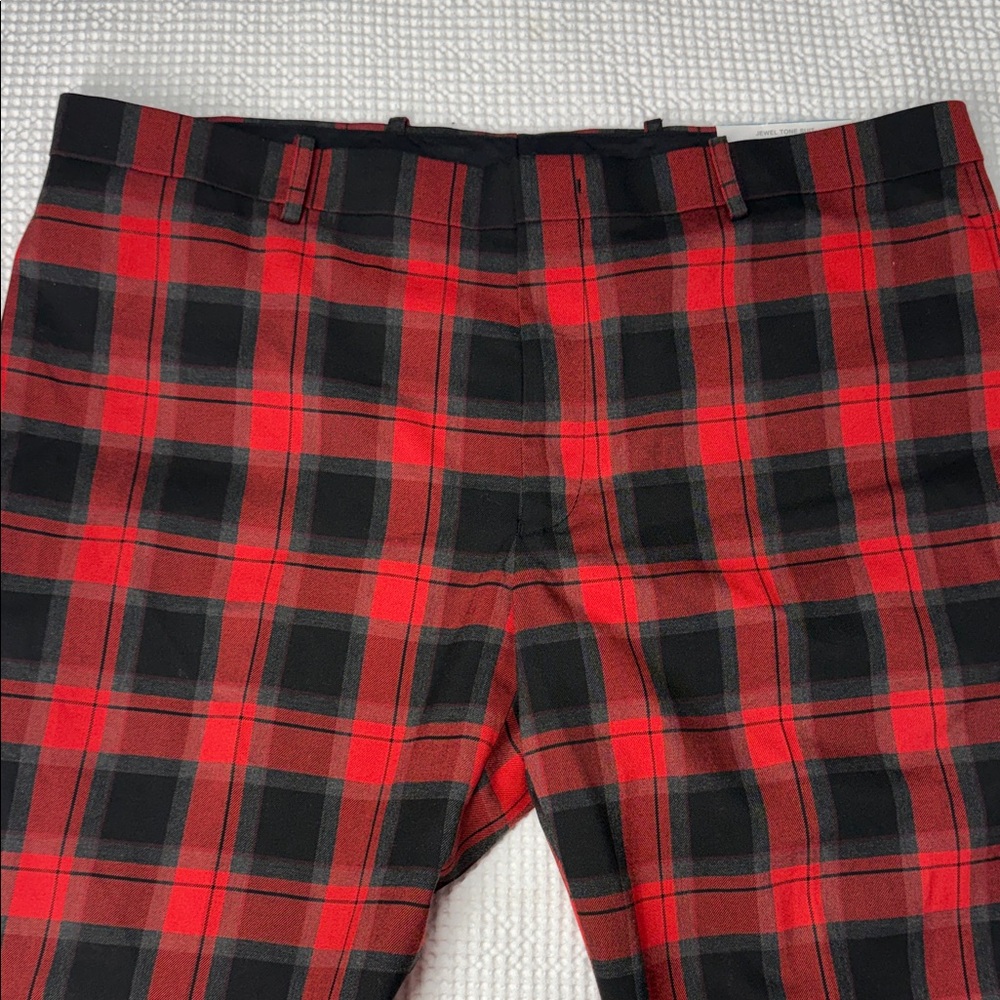 Red and Black Plaid Pants INC - 36